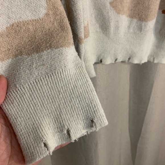 CHIC SOUL Baby I’m Yours Pink Camo Sweater Pink/Brown - Size XL - Picture 5 of 7